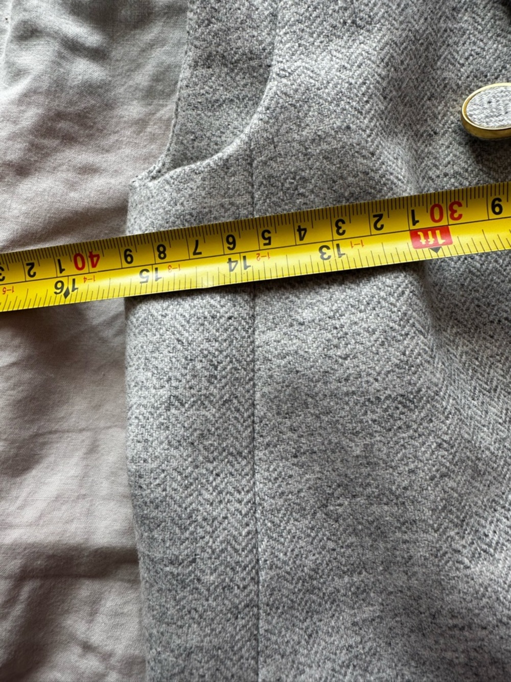 Club Monaco Grey Double Breasted Long Vest Blazer Tailored XS - Picture 9 of 14